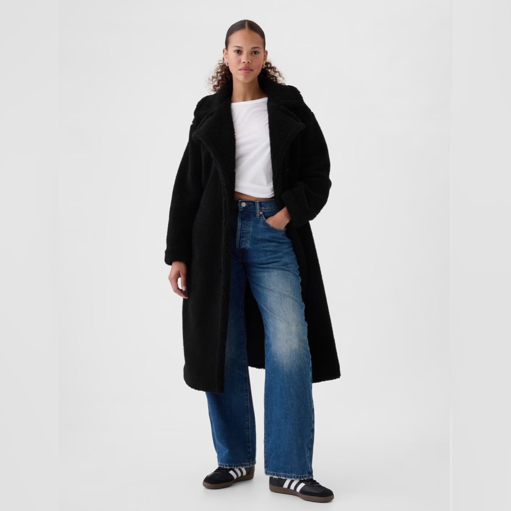 NEW Gap Sherpa coat with belt